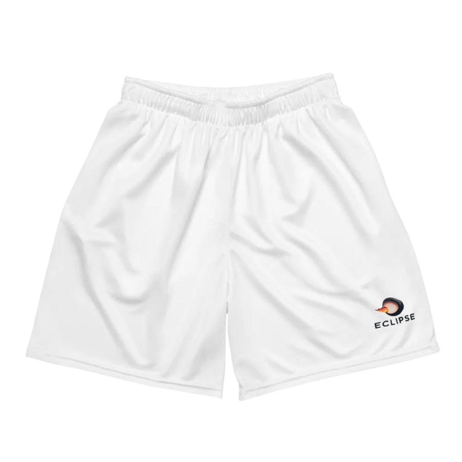 Eclipse White Recycled Unisex Mesh Shorts product image (3)