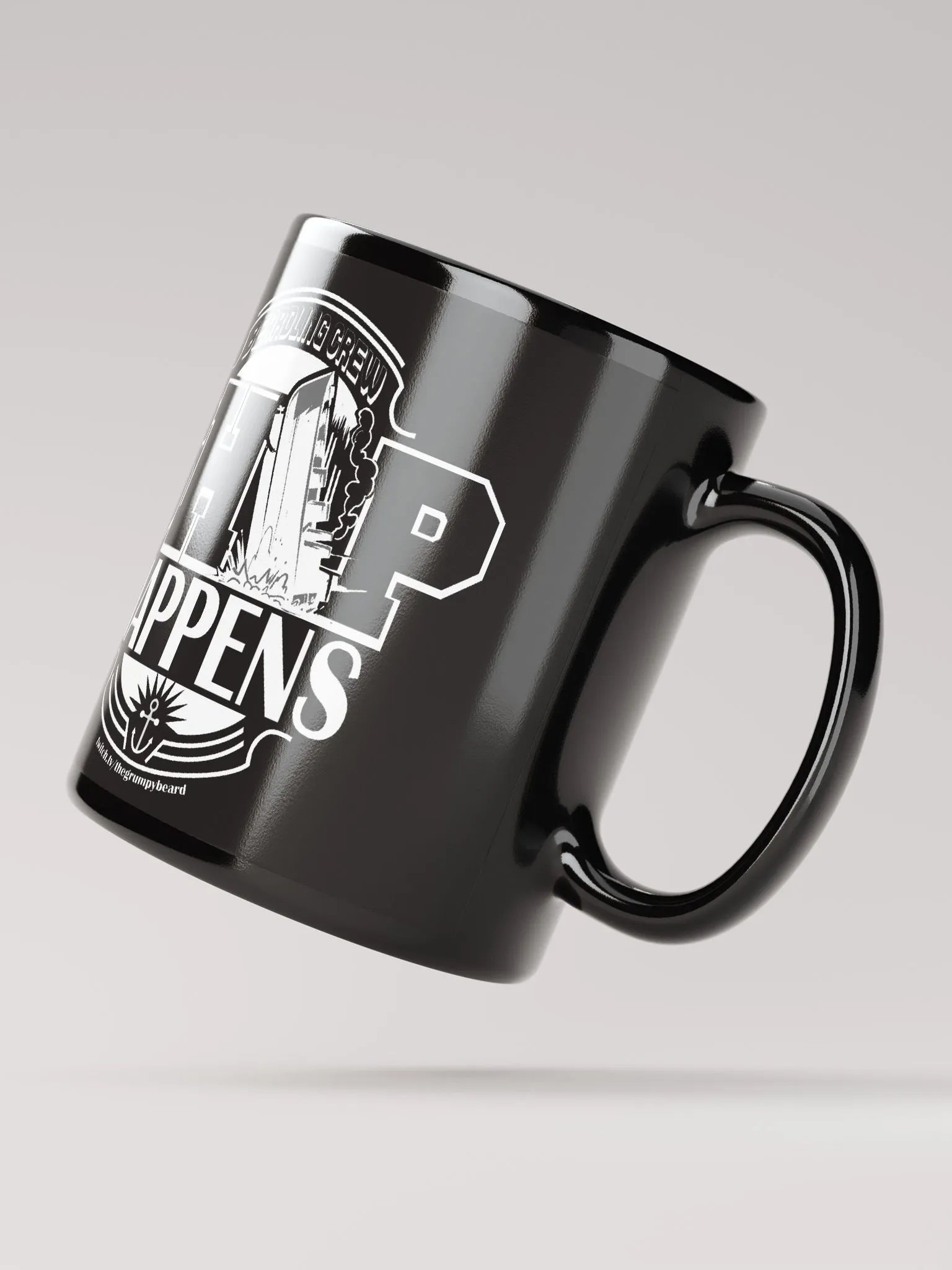SHIP HAPPENS - Black Glossy Mug product image (5)