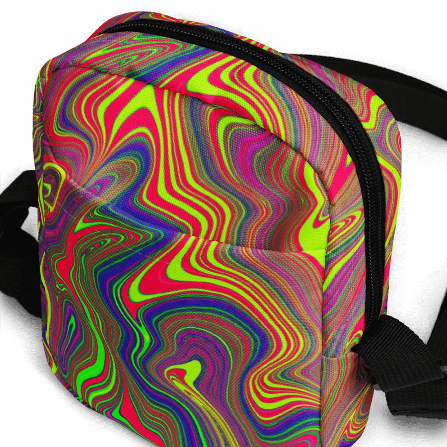 Utility Crossbody Bag - Colorful Liquid Swirls product image (5)