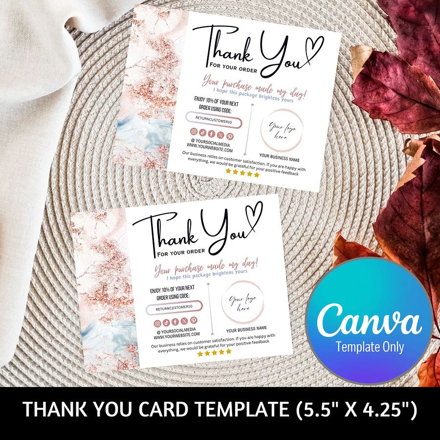 Roseanne - Thank You Card Template product image (1)