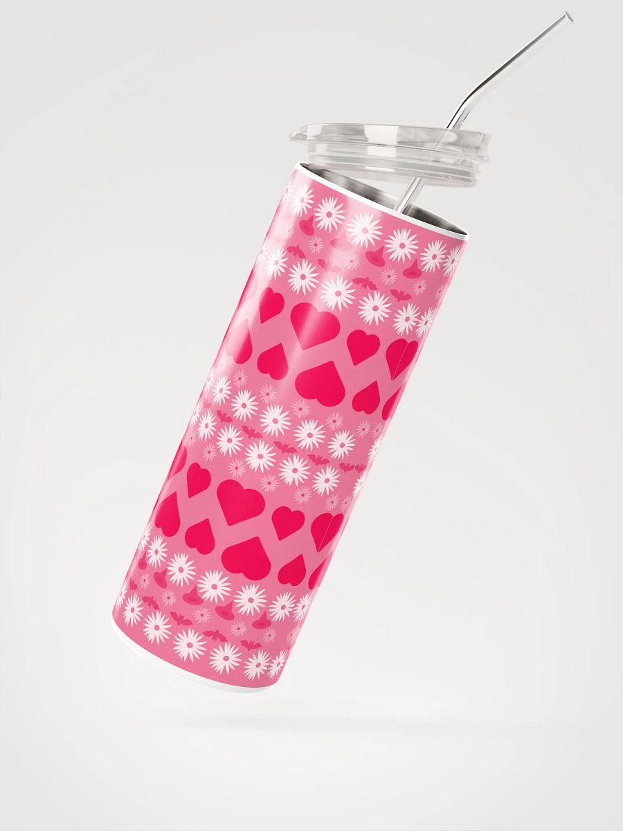 Chic Pink Hearts and Daisies Tumbler product image (2)