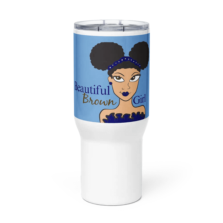 Beautiful Brown Girl Travel Mug - Cream product image (2)