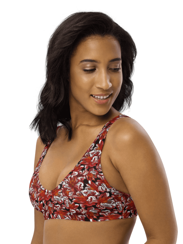 Fire Flower | Recycled Padded Bikini Top product image (3)