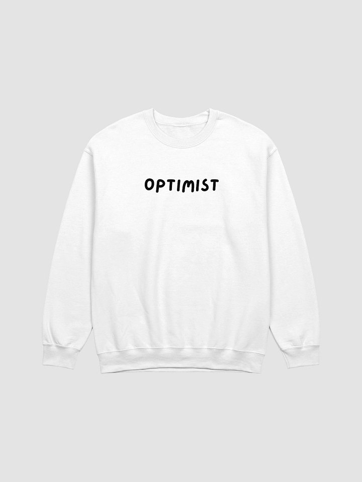 “OPTIMIST” Upbeat Unisex Sweatshirt product image (2)