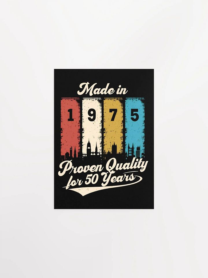Proven Quality: Made in 1975 Vintage Matte Poster product image (2)