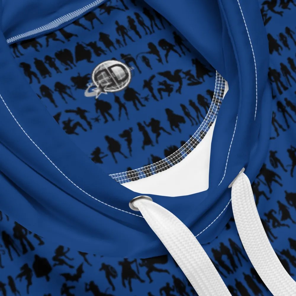 Sups Silhouette Symphony - Dark Cerulean | Unisex Hoodie product image (4)