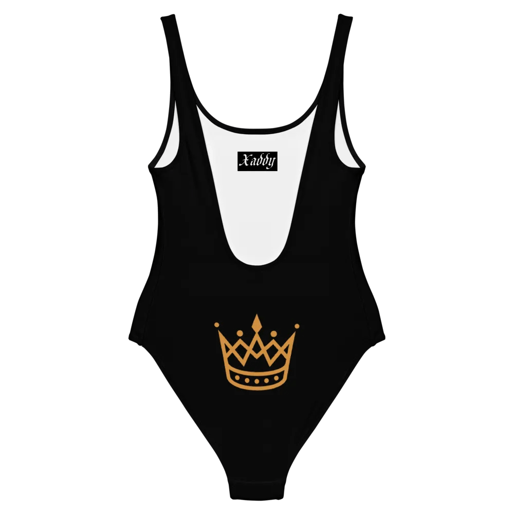 Black and White Logo One Piece Swimsuit - Crown Simple product image (6)