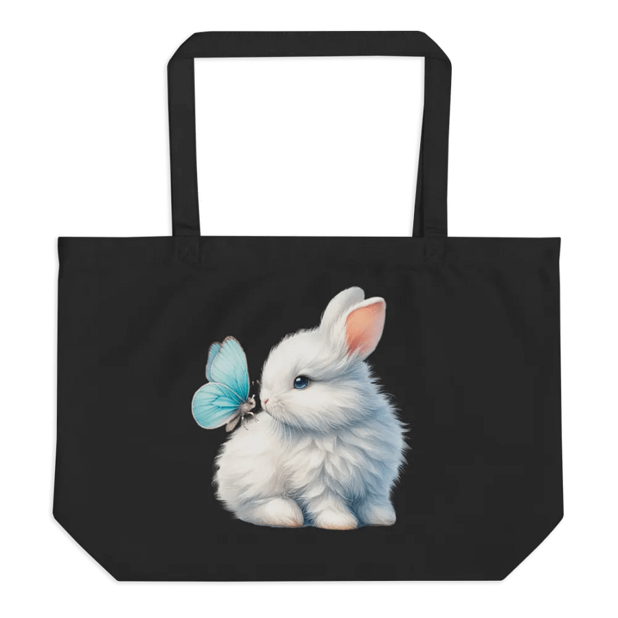 Tote Bag With White Bunny product image (1)