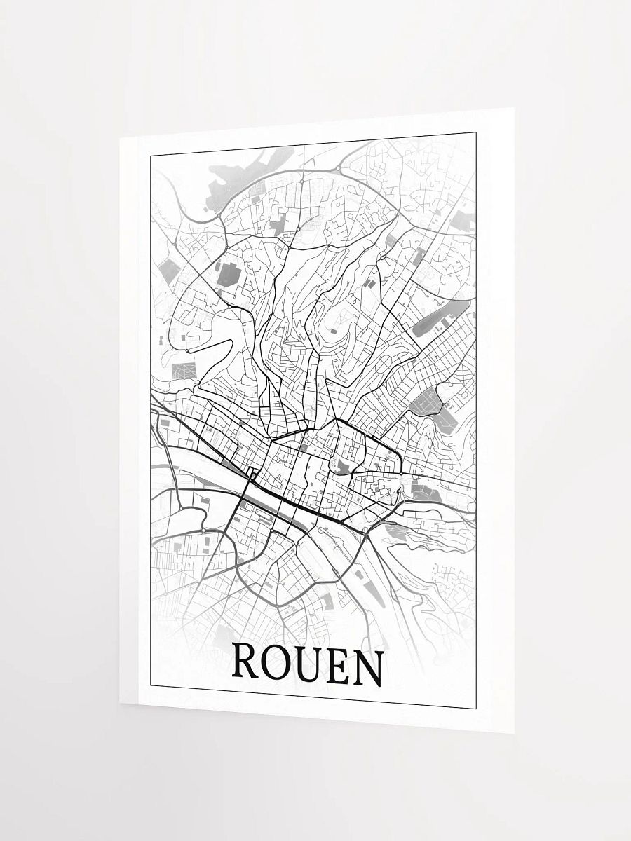 Rouen, France, city map print product image (8)