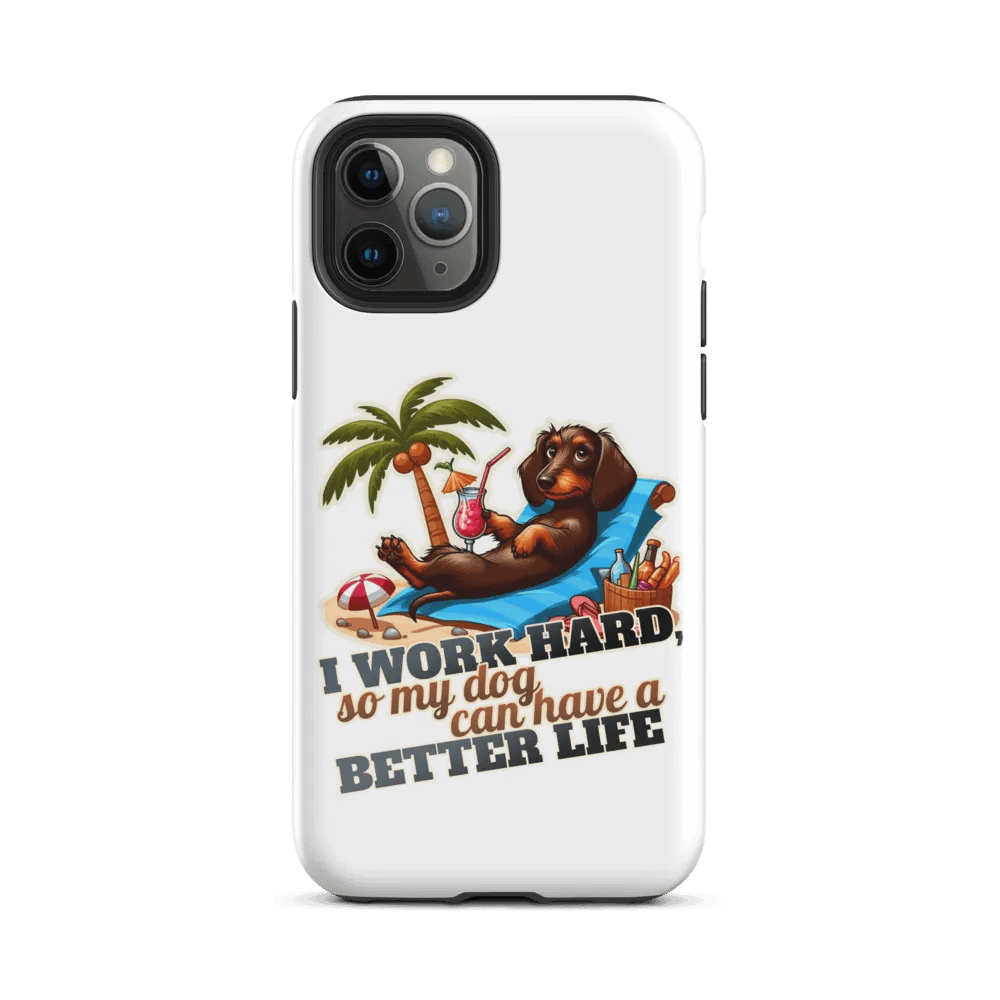 Work Hard – Dachshund beach iPhone® Tough Case product image (27)