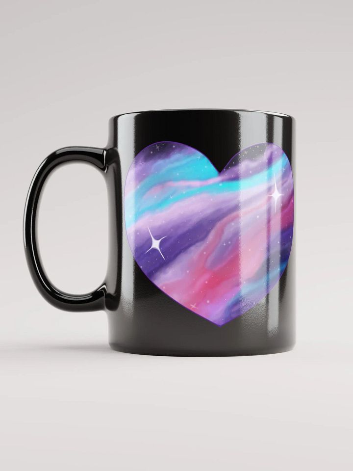 SilverGemini - Black Galaxy Heart Mug product image (1)