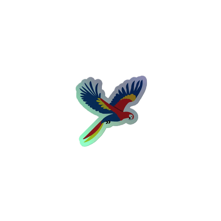Vibrant Parrot Holographic Sticker Sheet product image (2)
