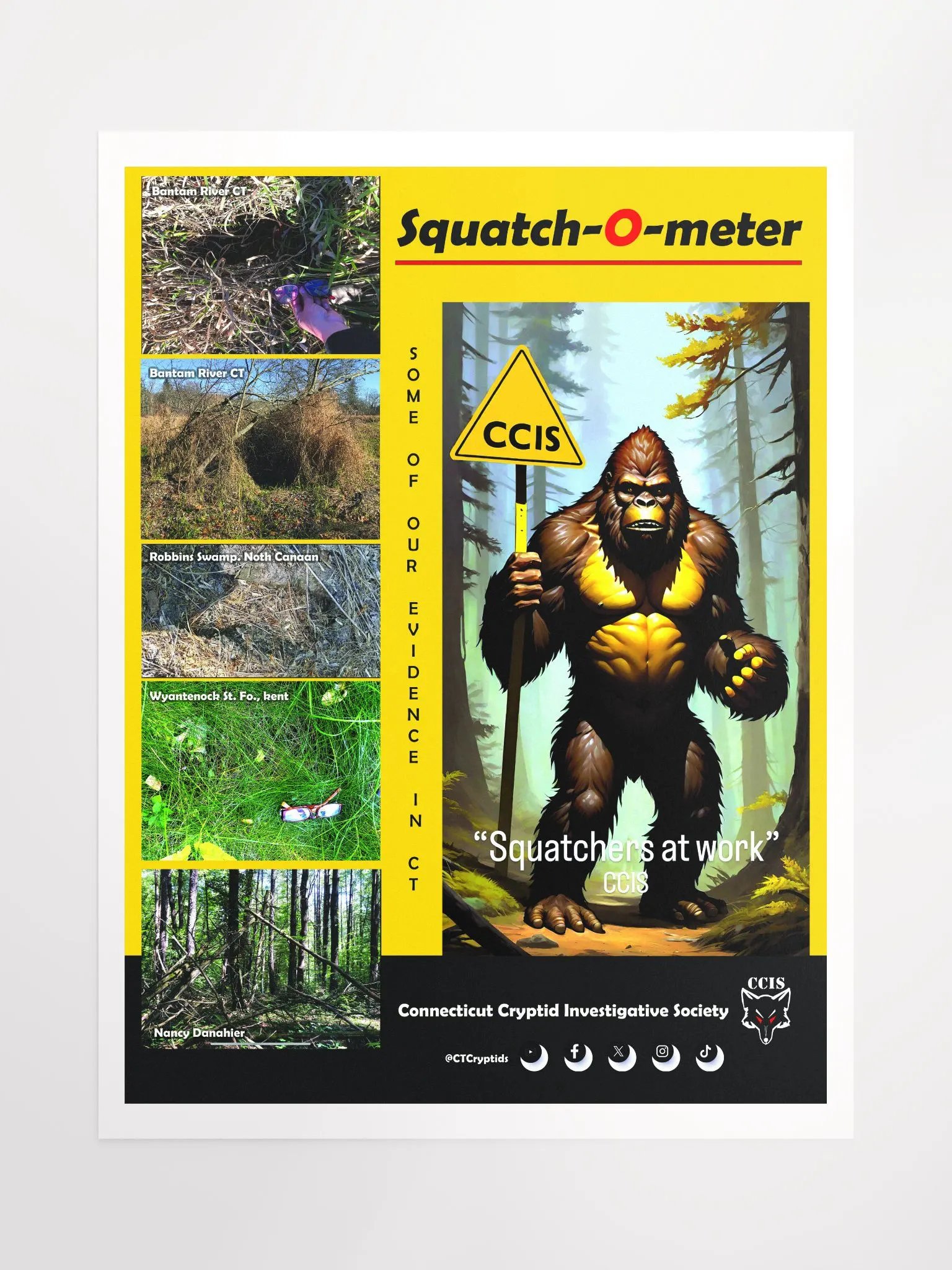 CCIS | CT Cryptids | Squatch-O-Meter Poster product image (2)