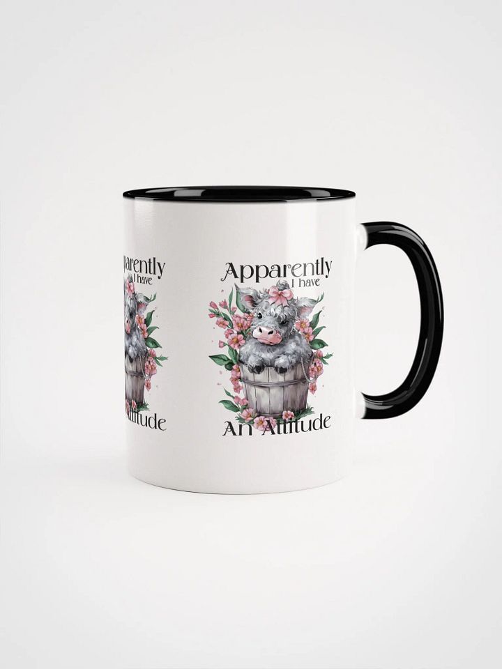Apparently I Have an Attitude Coffee Mug – Funny Sassy Heifer Cow Design – Humorous Animal Lover Gift product image (1)