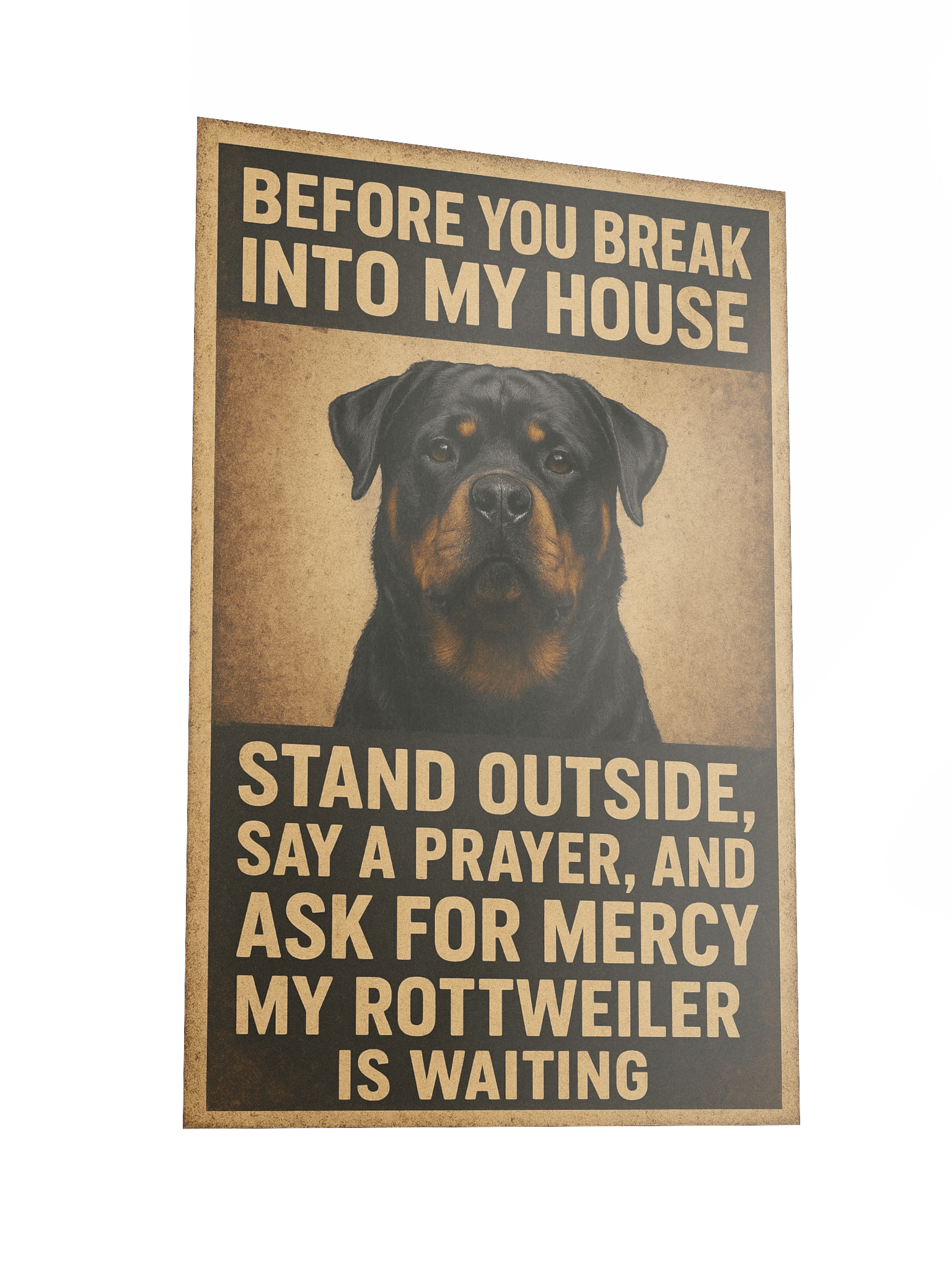 Rottweiler Warning Poster product image (4)