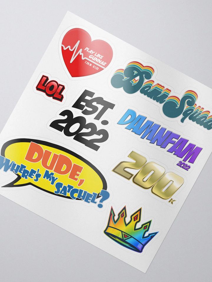 DamnSquad Sticker Sheet v4 product image (2)