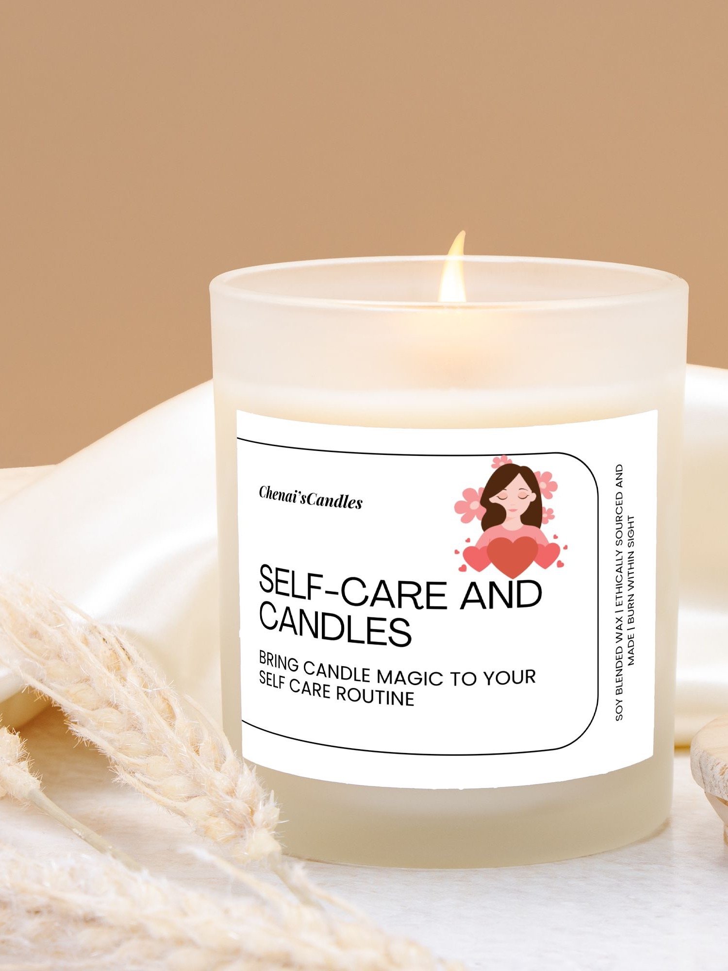 Wellness Self Care frosted candle product image (3)
