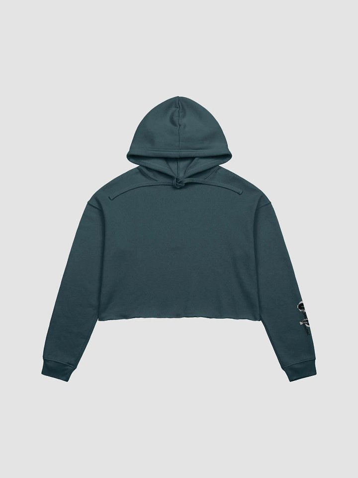 OptimusProcrastinus HeartChip in Heart Cropped Hoodie (Grey) product image (8)