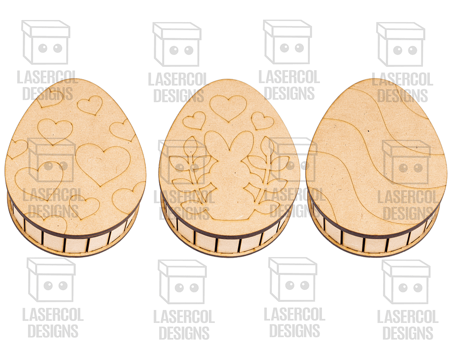 Easter Egg Gift Boxes (3 Sizes, 12 Styles) - Laser Cut Files product image (9)