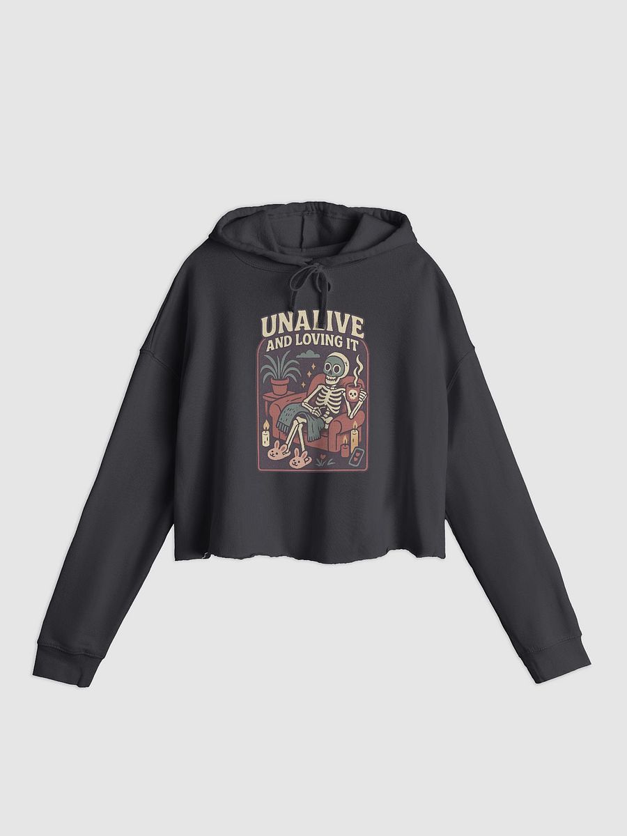 Unalive And Loving It Crop Hoodie product image (2)
