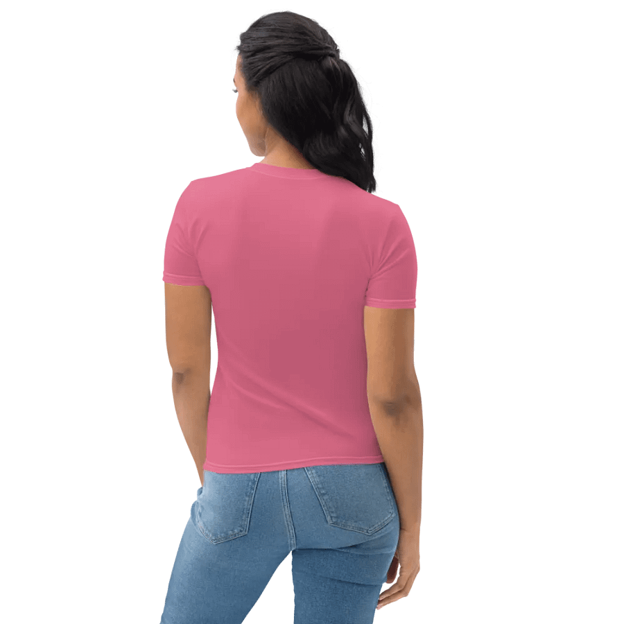 Plain Rosy Pink True Summer Women's Crewneck Polyester Heavyweight Premium T-Shirt by Treasure Pie product image (8)