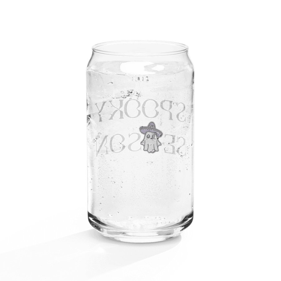 Spooky Season Sombrero Ghost 16oz Can-Shaped Drinking Glass product image (11)