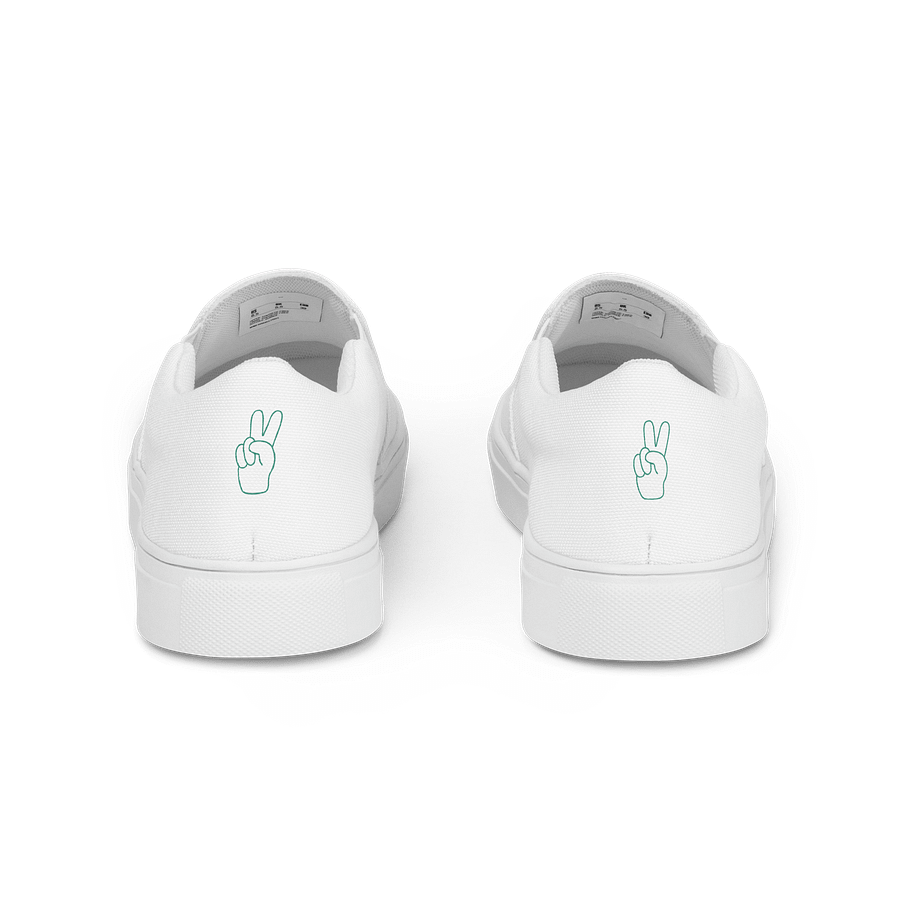 White "Coffee" Women's Canvas Slip-Ons product image (4)