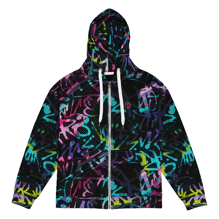 Hoodie Design No. 312 - Graffiti Color Madness Dotted Geometric Art Pattern product image (1)