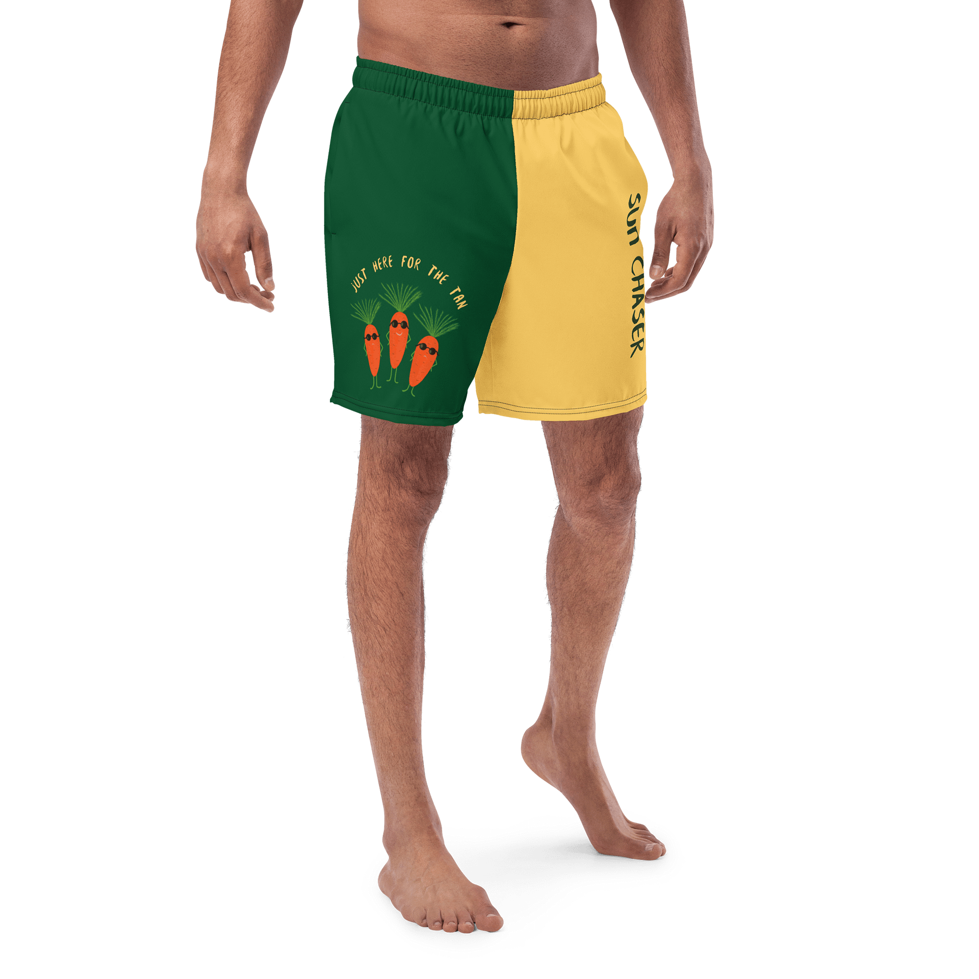 Fun in the Sun Carrot Print Swim Trunks product image (1)