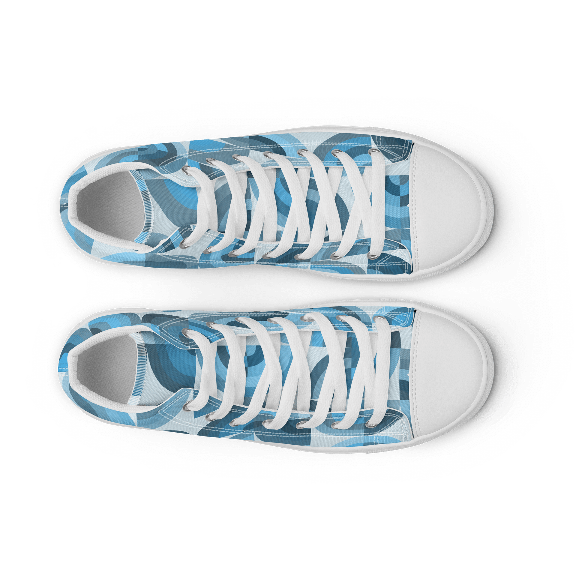 Geometric Blue Mosaic Women's High Tops product image (18)