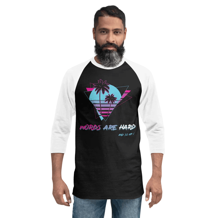 Words Are Hard Baseball Tee product image (12)