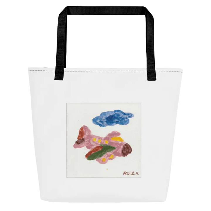Kid Airplane (All-Over Print Large Tote Bag w/ Pocket) product image (1)