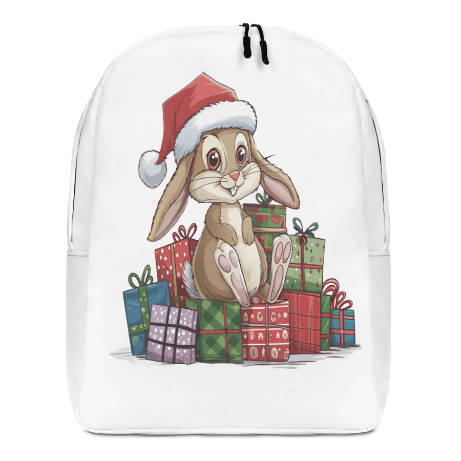 Santa Bunny Minimalist Backpack product image (1)
