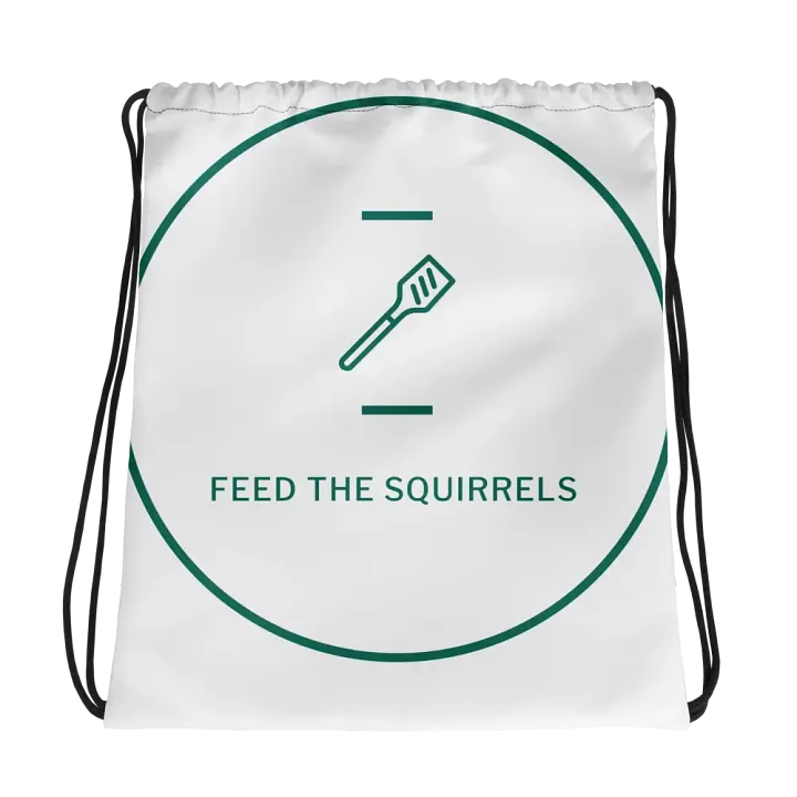 Feed the Squirrel$ All-Over Drawstring Bag product image (1)