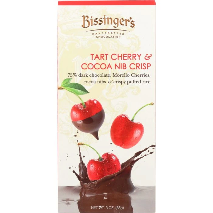 BISSINGERS: Tart Cherry & Cocoa Nib Crisp Bar, 3 oz product image (1)