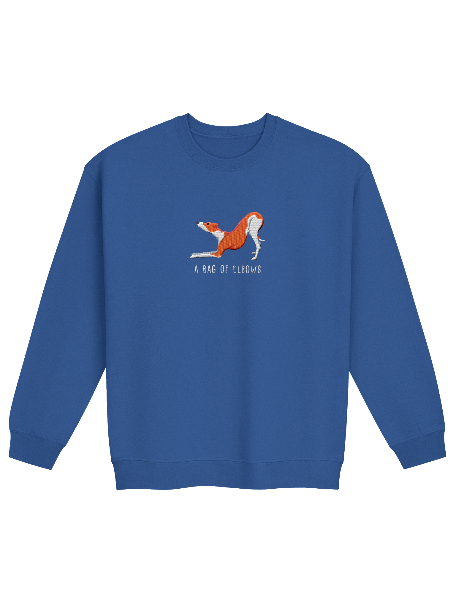 A Bag of Elbows Sweatshirt (Embroidered) of an Italian Greyhound(Red & White) product image (13)