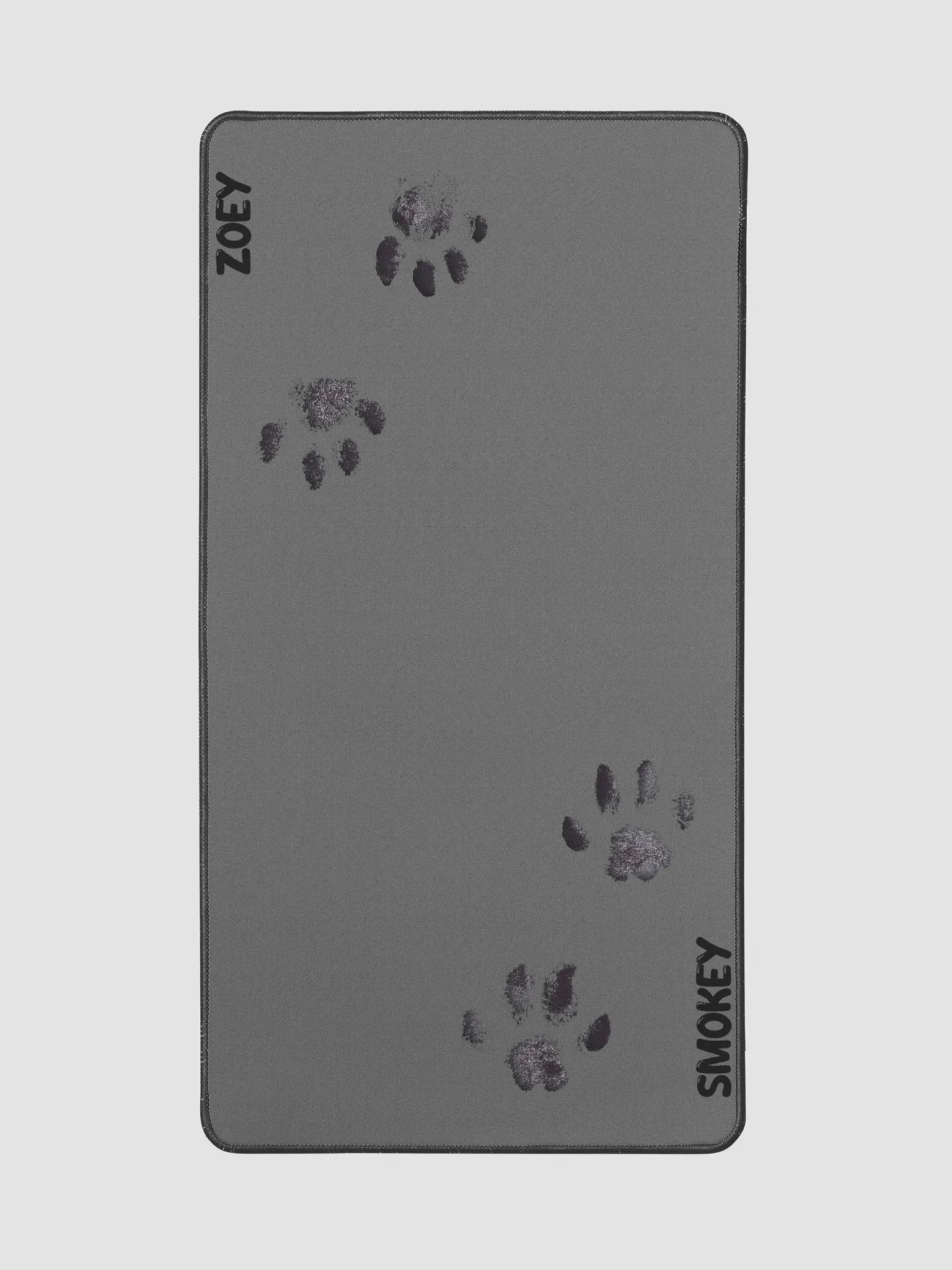 Smokey & Zoey Paw Print Desk Mat (Grey) product image (2)