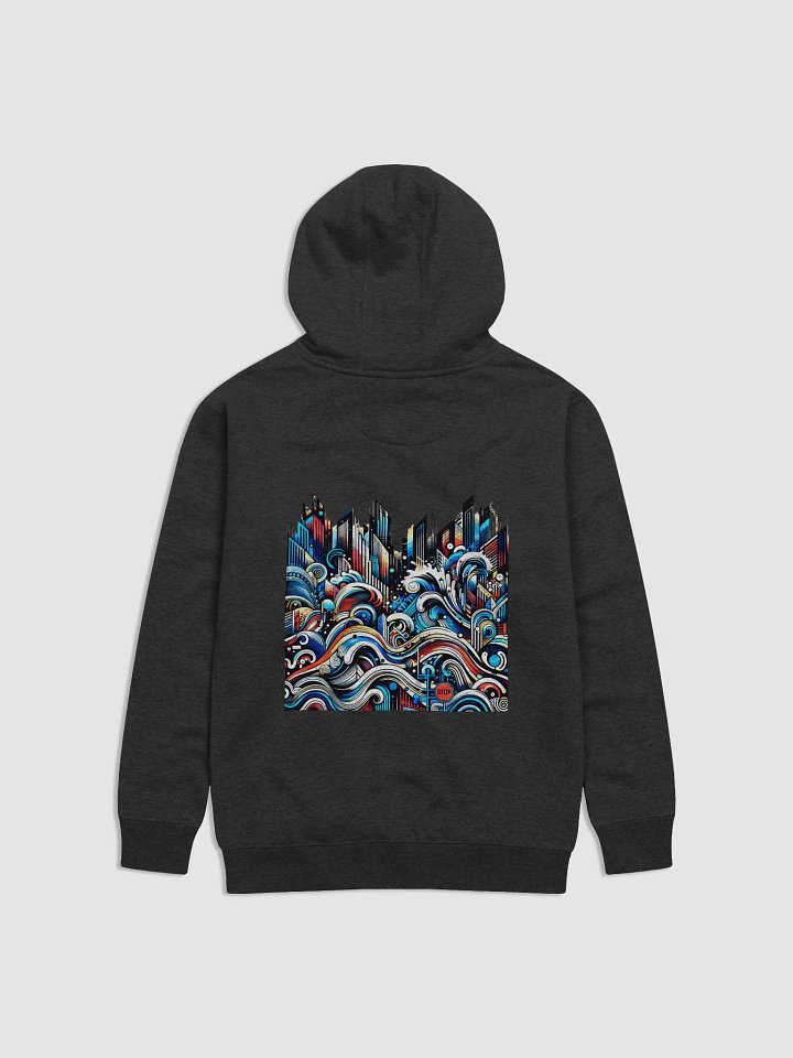 Waves Of The Street Black Hoodie – Bold Urban Streetwear product image (2)