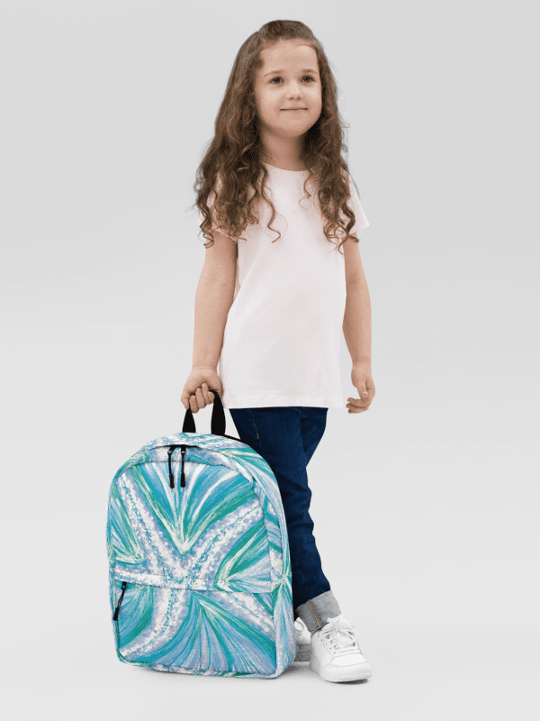 Make Waves with Style | Bright Cyan Starfish Backpack by Monique Faella Designs™🎒 | by Monique Faella Designs™ product image (1)