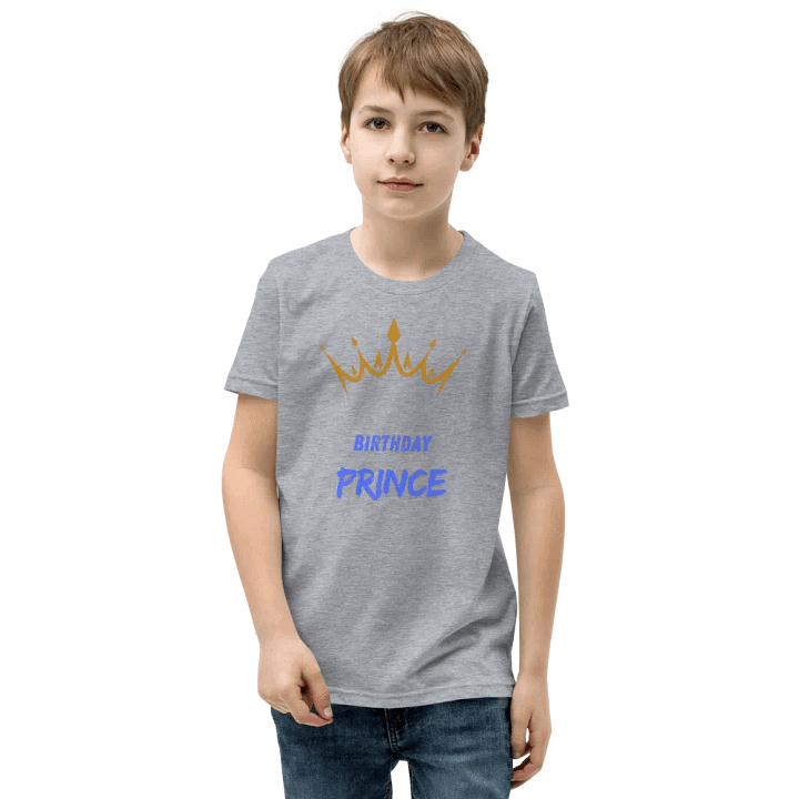 Birthday Prince Crowned Youth T-Shirt product image (12)
