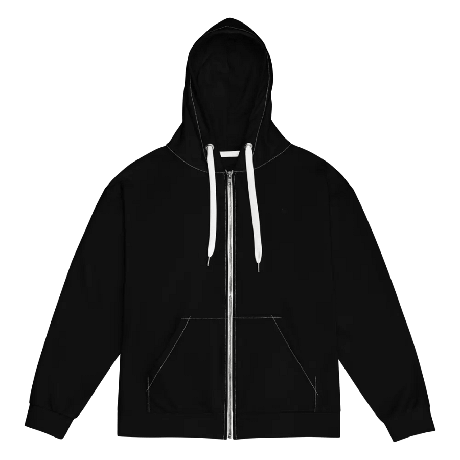 TDS Music Eco-Friendly Black Unisex Zip Hoodie - Relaxed Fit product image (1)