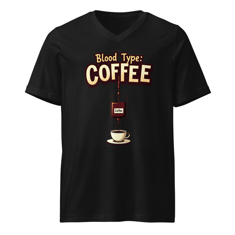 Coffee Blood Type IV Bag V-Neck Tee product image (1)