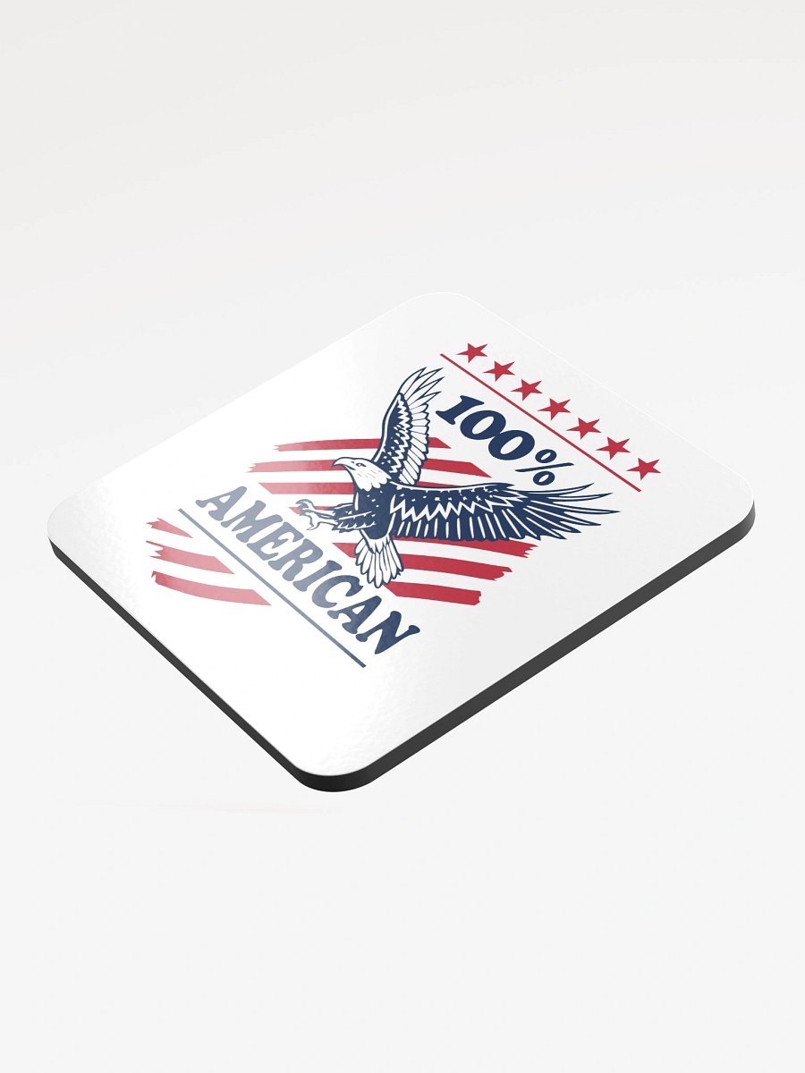 100% AMERICAN glossed cork coasters product image (3)
