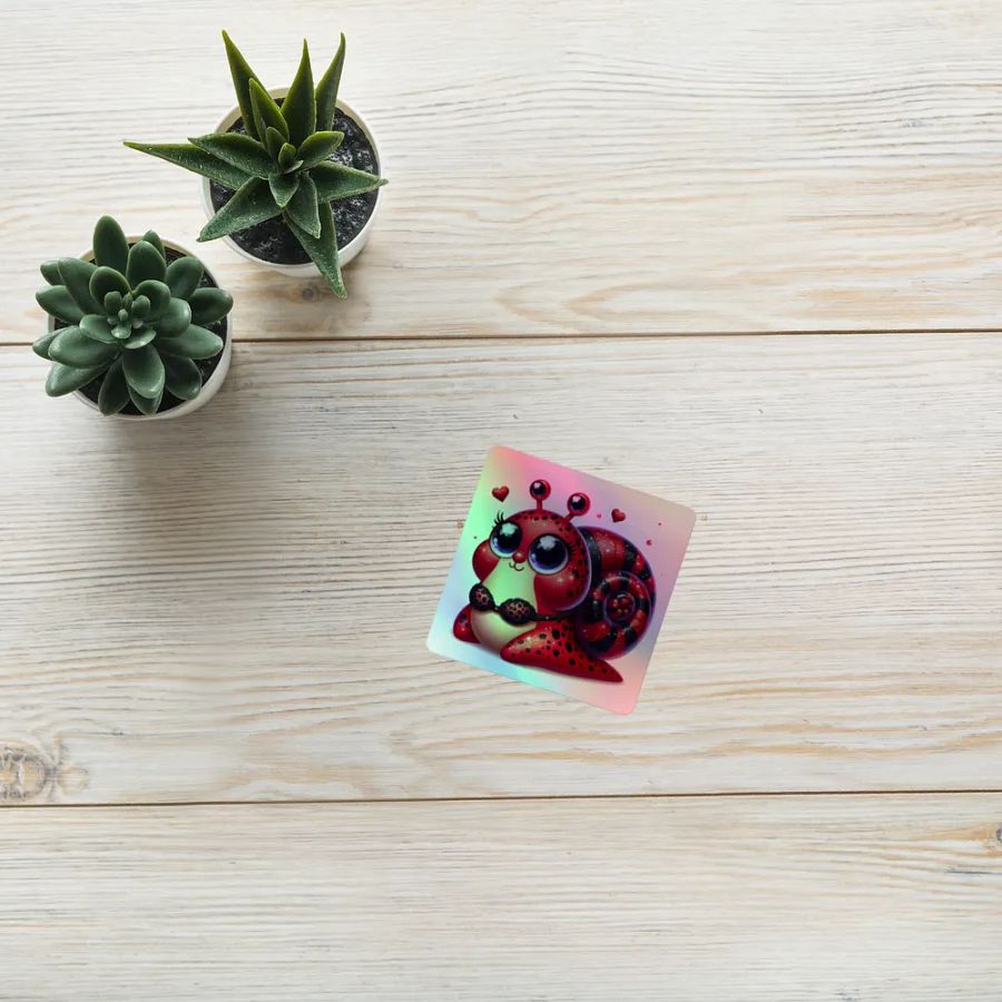 Ladybug Snail Holographic Sticker Set product image (10)