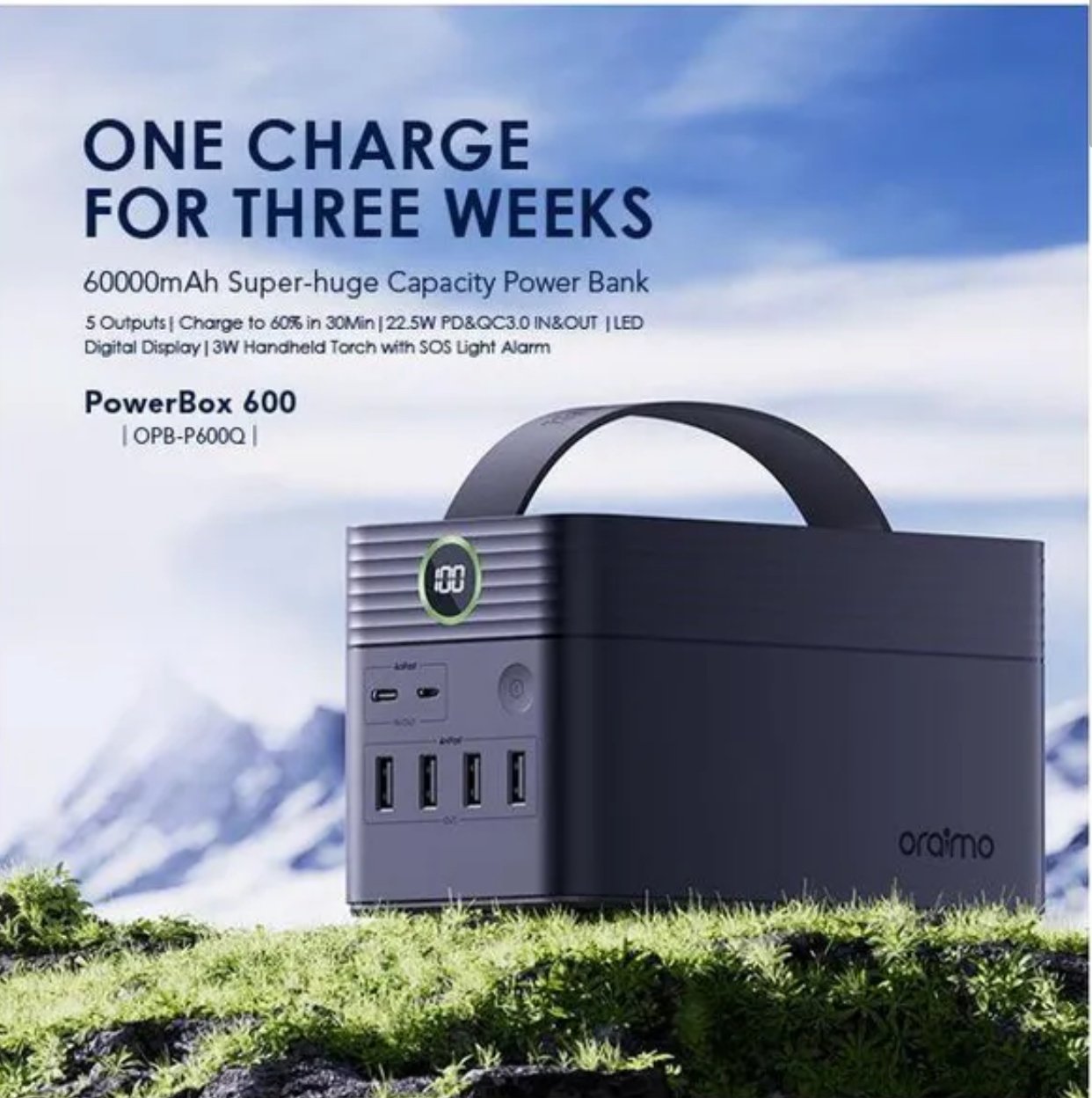 oraimo PowerBox 600 60000mAh 22.5W Power Bank product image (4)