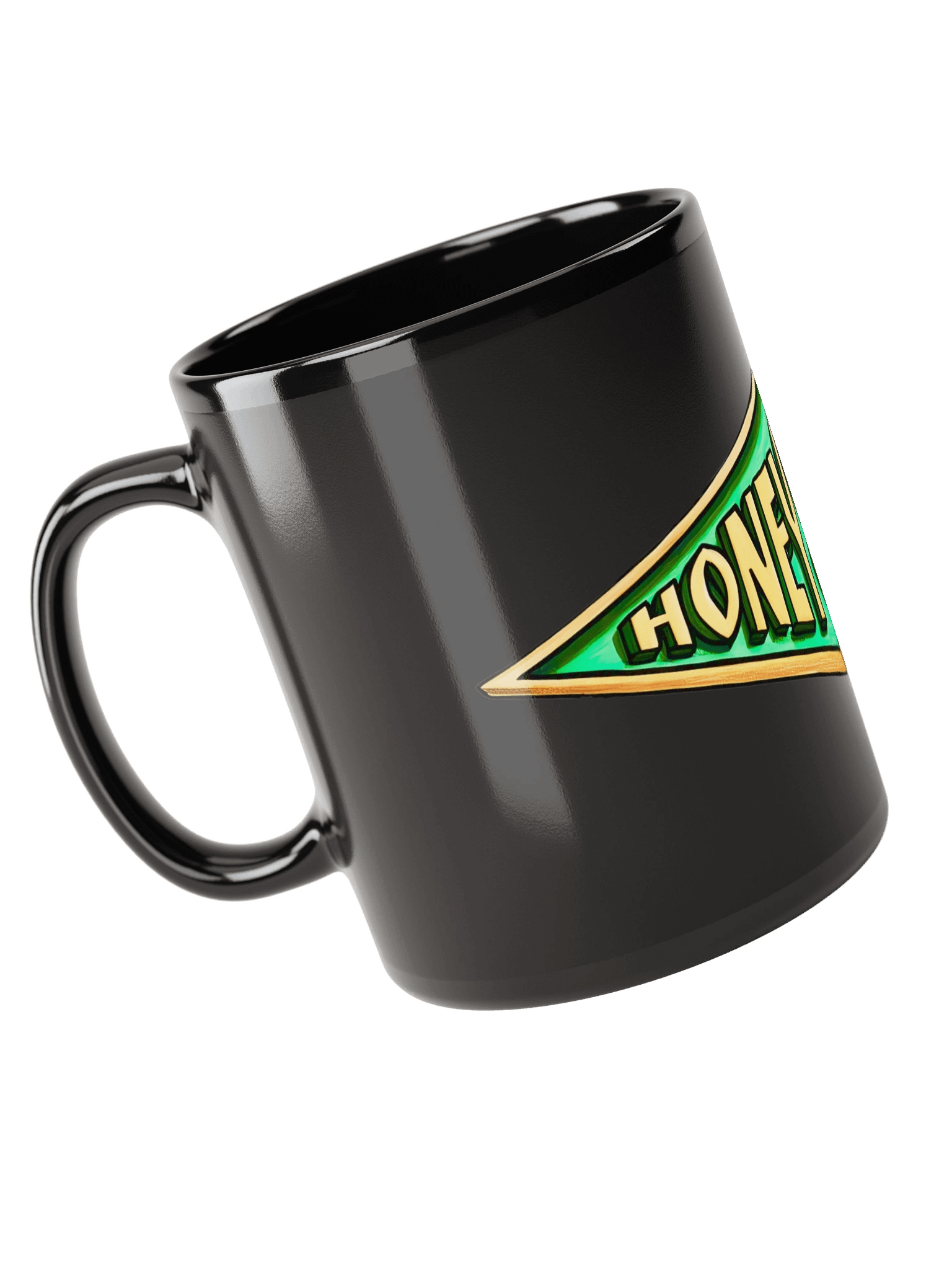 Mug noir brillant avec logo 3D HONEY SWEETS product image (5)