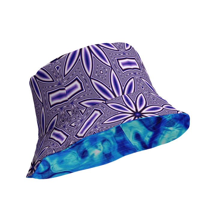 Blue Fractal Flower Kaleidoscope Bucket Hat product image (1)
