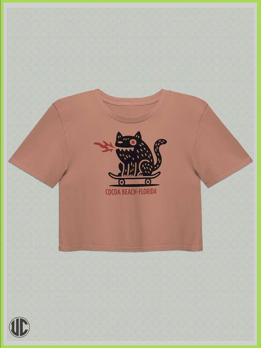 Crop Top | Cocoa Beach Original Crop Top Skater T-Shirt product image (21)