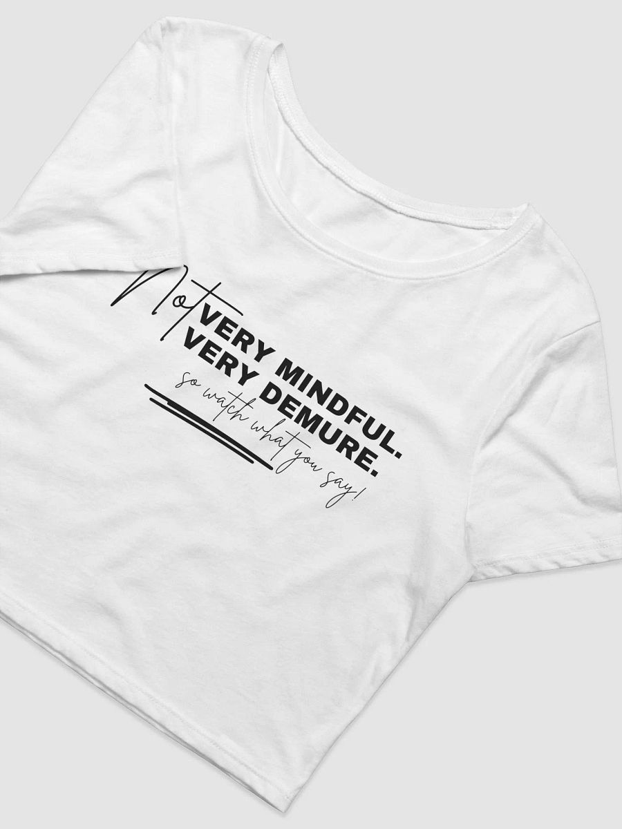 NOT Very Demure Crop Tee product image (4)