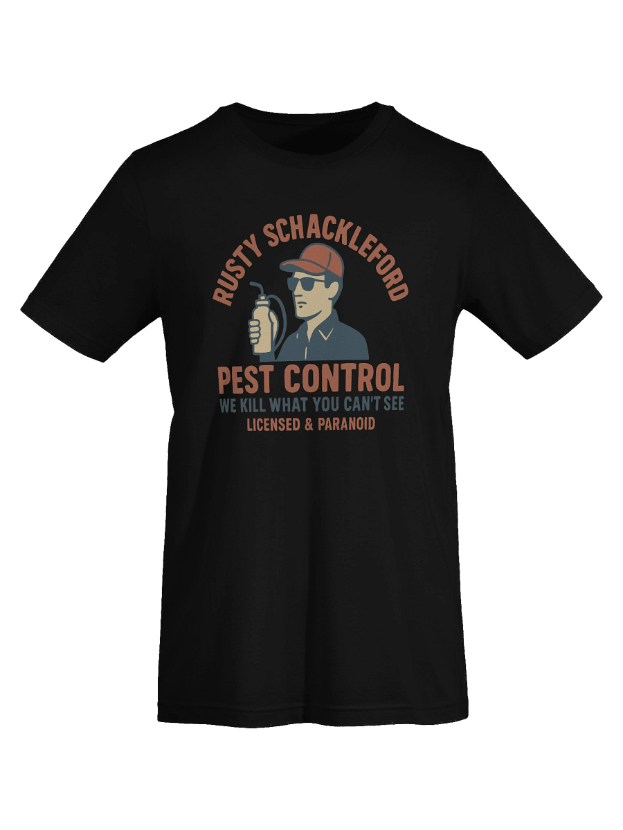 Rusty Shackleford Pest Control T-Shirt – King of the Hill Dale Gribble Parody Tee product image (7)